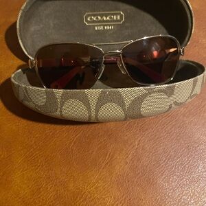 Coach Brown Sunglasses with Signature Case